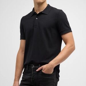 TOM FORD Cotton Polo Shirt Black SZ EU 48/US M